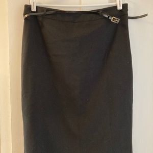 Pencil skirt Jones New York Women's 14 black Lined with belt